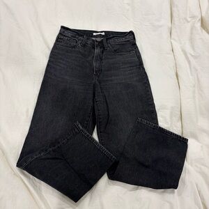 Levi's Ribcage Straight Jeans - Dark Gray